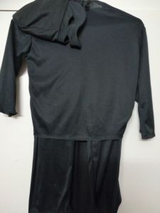 Kids Costumes to Hire - Black top, pants, cape with mask attached